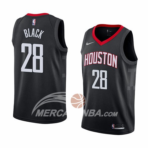 Maglia NBA Houston Rockets Tarik Black Statement 2018 Nero